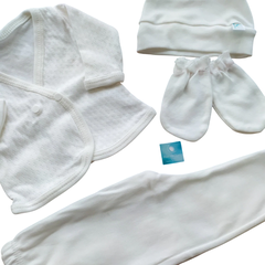 Ajuar 4 Piezas - Marfil Labradito en internet