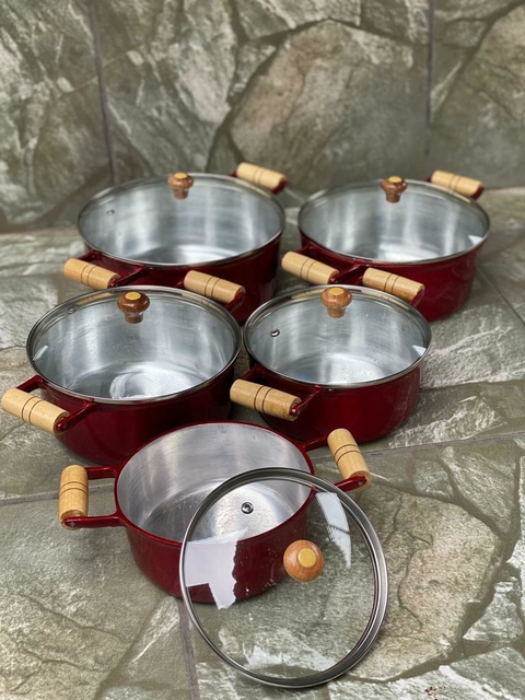 Jogo de panela 16 a 24 Vermelho