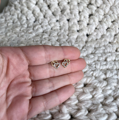 Miniatura doble corazón strass
