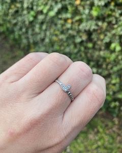 Anillo corazón strass