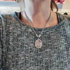 Collar corto cuarzo rosa - comprar online