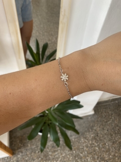 Pulsera flor acero quirúrgico