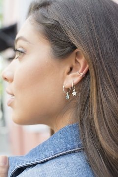MINI ARGOLLAS ESTRELLA CUBIC (unidad) - comprar online