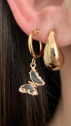 Argollas mariposa cristal gold en internet