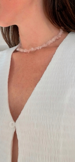 Choker cuarzo rosa - comprar online