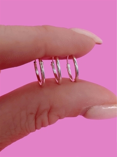 Pack argollitas cubanas 12mm - comprar online