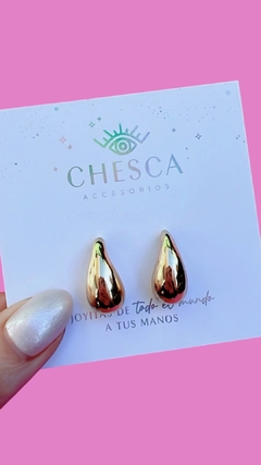 Aros gota basic gold