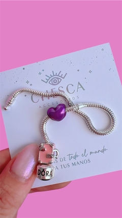 Charm corazón violeta - CHESCA ACCESORIOS