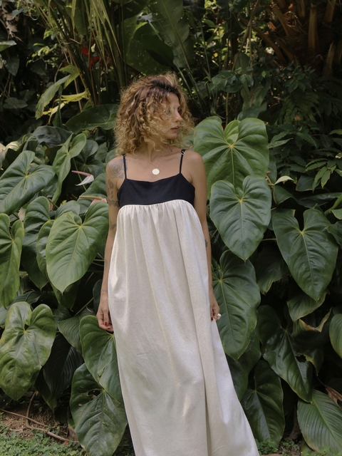 Vestido Longo Bicolor Siena