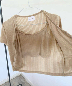 Conjunto Ayko (Beige) - Saquito y top - tienda online