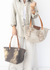 Imagen de Bolso Buenos Aires lino beige Acanthus chocolate