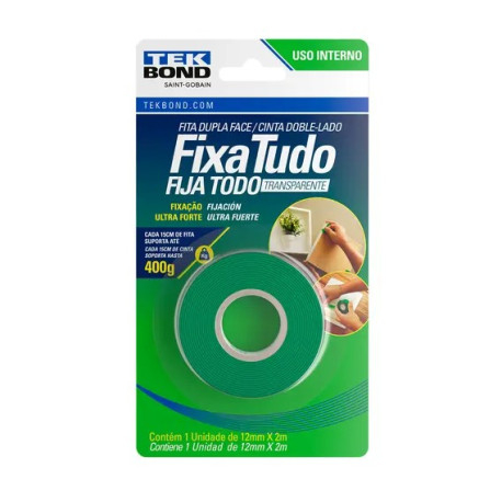 78072708206 - TEK BOND FITA DUPLA FACE 19MM X 2M