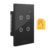TECLA ROMA WIFI SMART 4 PUNTOS C/CAPACITOR NEGRO MACROLED