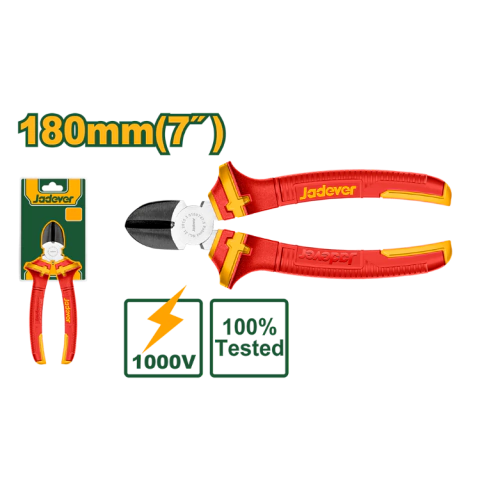ALICATE AISLADO CORTE DIAGONAL 180mm (7") JADEVER