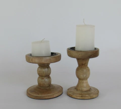 Posa Velas Madera Saur - Jacinta Blanco