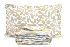 Cubrecama Jacquard (Estilo Portuguesa) La Bastilla | Modelo Coímbra Beige