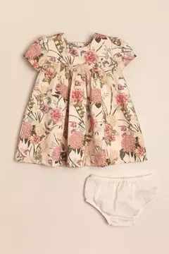 Vestido raso estampado Sofía