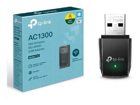 Adaptador Wls USB TP-Link Archer T3U Plus AC1300
