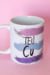 Caneca personalizada branca com design colorido e a frase "TEU CU".