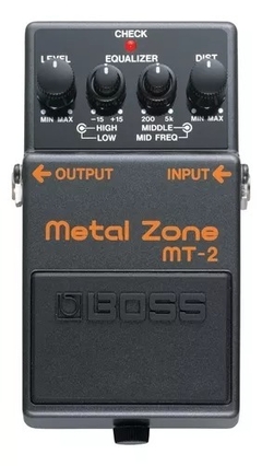 Pedal De Efecto Boss Metal Zone Mt-2 Negro - comprar online
