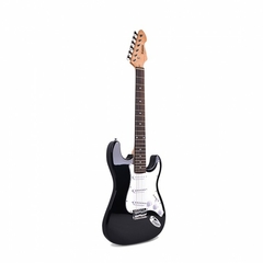 Guitarra Electrica Kansas L-g1-st Negra Cable Rosewood Envio