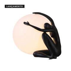 ABAJUR HUG PRETO Ø35CM X 50CM SKYLIGHT SKY 4013AB-PT