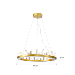 PENDENTE CAVE 36W 3K Ø60X11CM DOURADO SKY 3095DO - comprar online