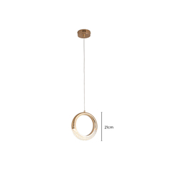PENDENTE DIAMOND LED ROSE GOLD 10W 3000K Ø21CM SKYLIGHT SKY 3097 - comprar online