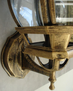 ARANDELA COLONIAL LOO VINTAGE ADN 1106 ALUMINIO Ouro Velho