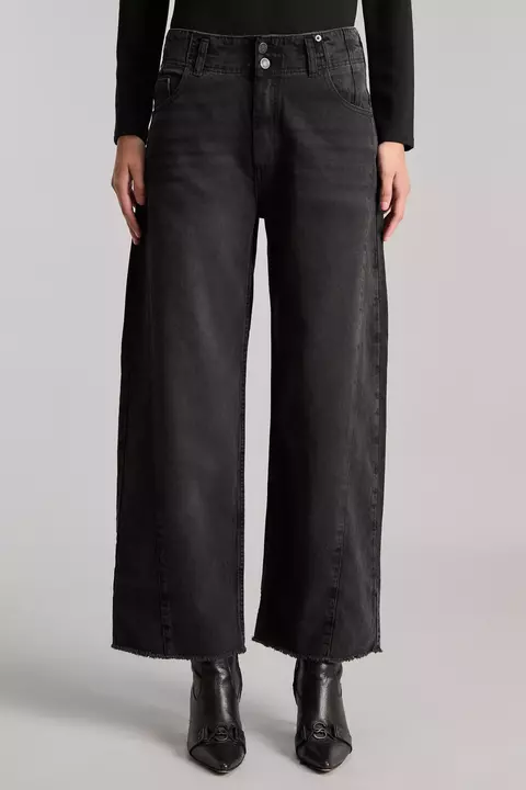 JEANS BARREL ULLA BLACK - comprar online