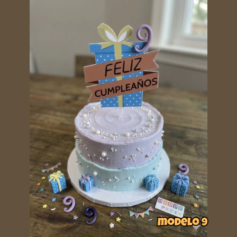 Topper Premium Feliz Cumpleaños - PromoGlobos - Decorando Tus Momentos
