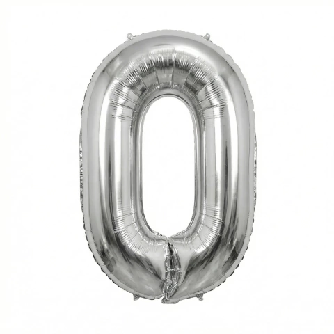 Globos Numeros de Un Metro Plateado 40 Pulgadas - comprar online