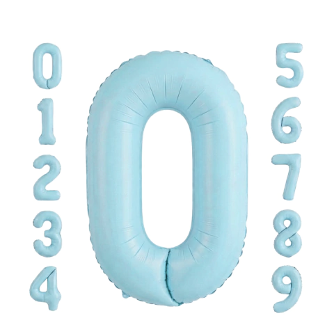 Globos Numero 70cm Celeste Pastel - tienda online
