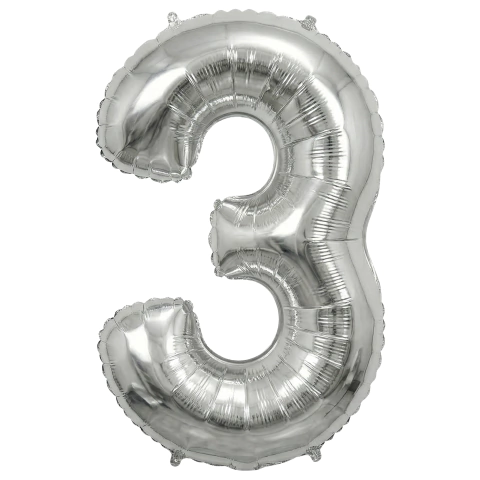 Globos Numeros de Un Metro Plateado 40 Pulgadas - tienda online