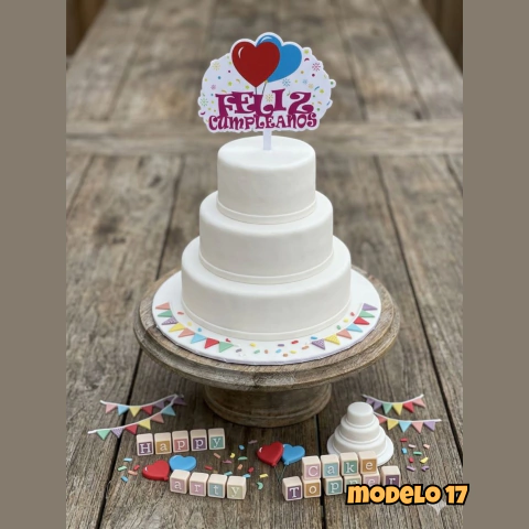 Imagen de Topper Premium Feliz Cumpleaños