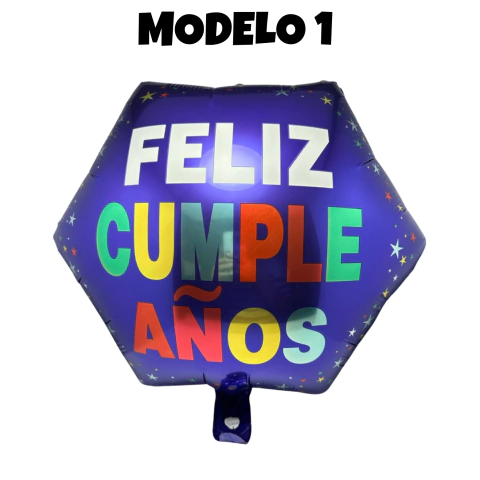 Globo Hexagonal Feliz Cumpleaños 45Cm - comprar online