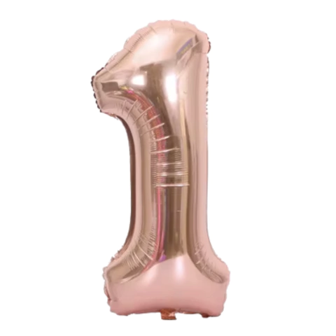 Globos Numeros de Un Metro Rosa Gold 40 Pulgadas - comprar online