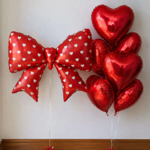Set de Globos Moño y Corazones 6 PIEZAS en internet