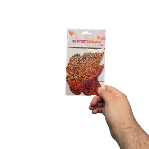Blister Mariposas Holograficas Pack X6 - comprar online