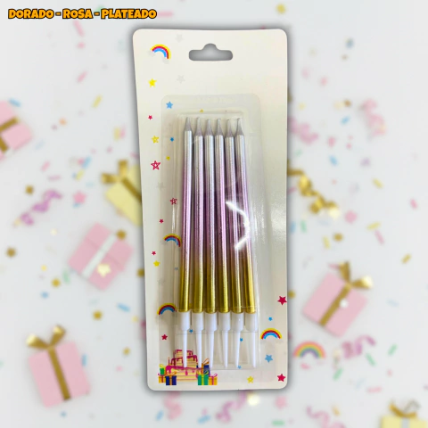 Pack de Velas Tricolor X6 en internet