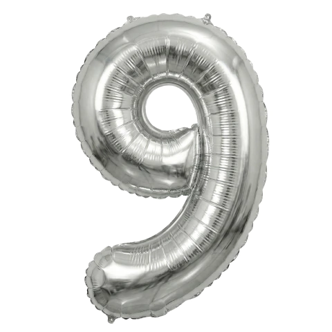 Globos Numeros de Un Metro Plateado 40 Pulgadas - tienda online