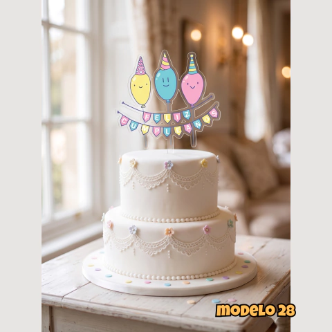Topper Premium Feliz Cumpleaños - tienda online