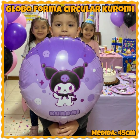 Globo Forma Circular Kuromi 45CM