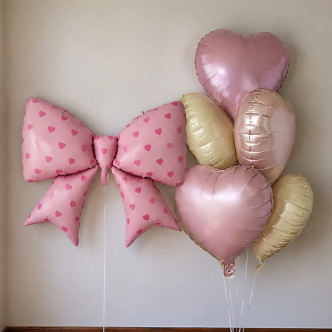 Set de Globos Moño y Corazones 6 PIEZAS - comprar online