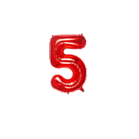 Imagen de Globos de Numero ROJOS 40cm