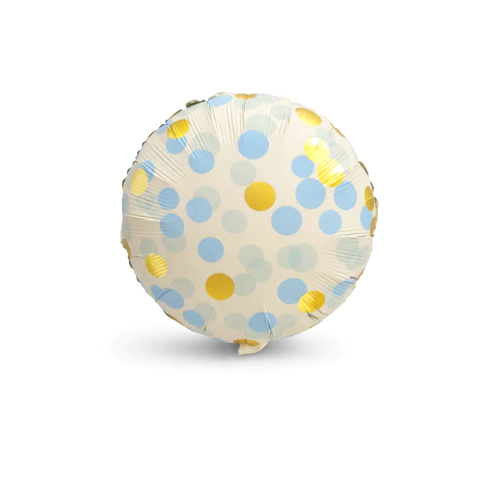 Globo Círcular Metalizado con Lunares 45cm en internet