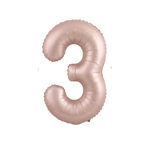 Globos Numero 70cm Rosa Nude Pastel - PromoGlobos - Decorando Tus Momentos