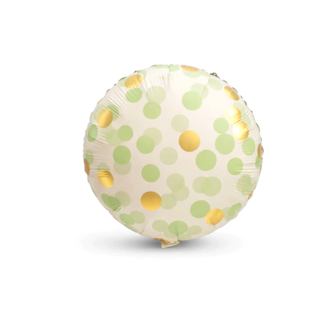 Globo Círcular Metalizado con Lunares 45cm - comprar online