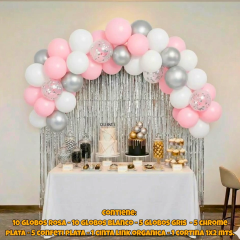 Imagen de Combo de Globos Cortina + Arco