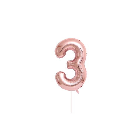 Globos Numeros 40cm Rosa Gold - FINITO - PromoGlobos - Decorando Tus Momentos